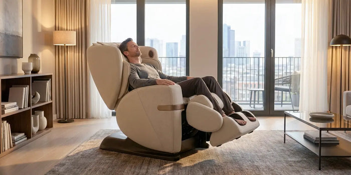 OSIM uDivine V3 AI-powered full-body massage chair featuring V-Hand massage technology, Zero Gravity recline, and personalized home wellness.