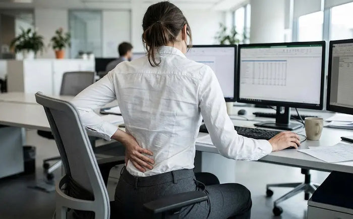 Lowe back pain caused by prolonged sitting at desk job