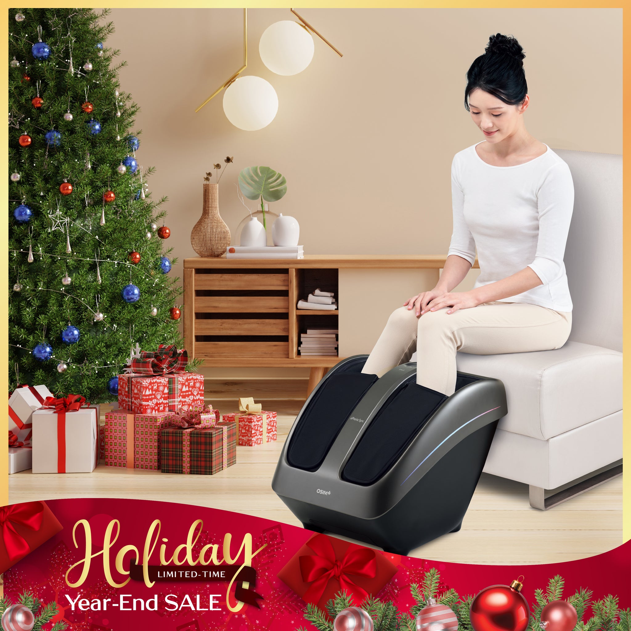 OSIM uPhoria Sync Foot & Calves Massager with Tui-Na and Heat