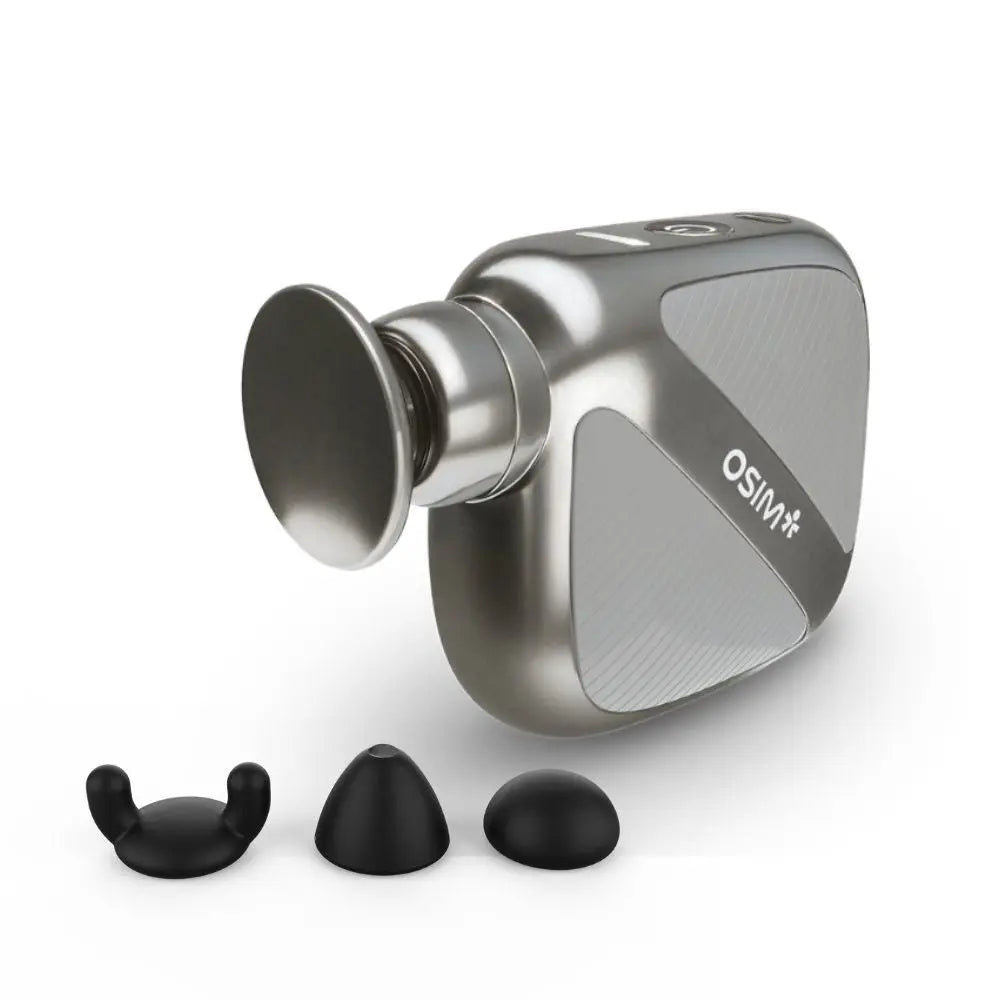 OSIM uGun Mini massage gun with interchangeable massage attachments