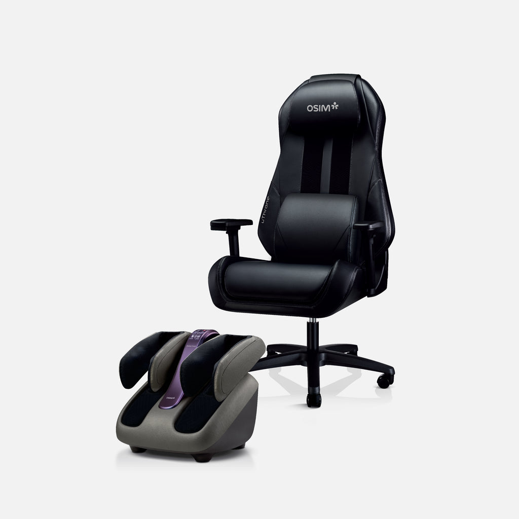 uThrone Office Chair + uSqueez2 Smart Foot Massager (Set)